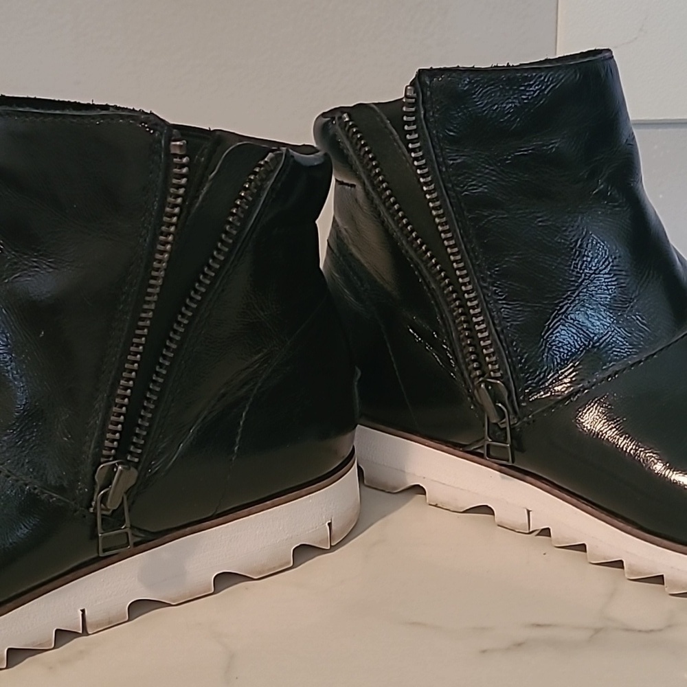 Black Leather Ankle Boots - Picture 11 of 13